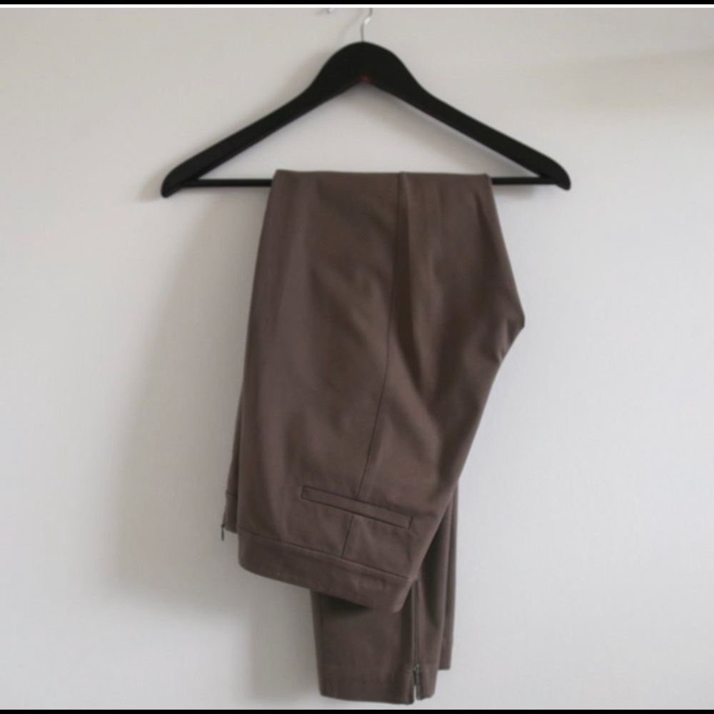 EILEEN FISHER Organic Zip Ankle Ponte Pants